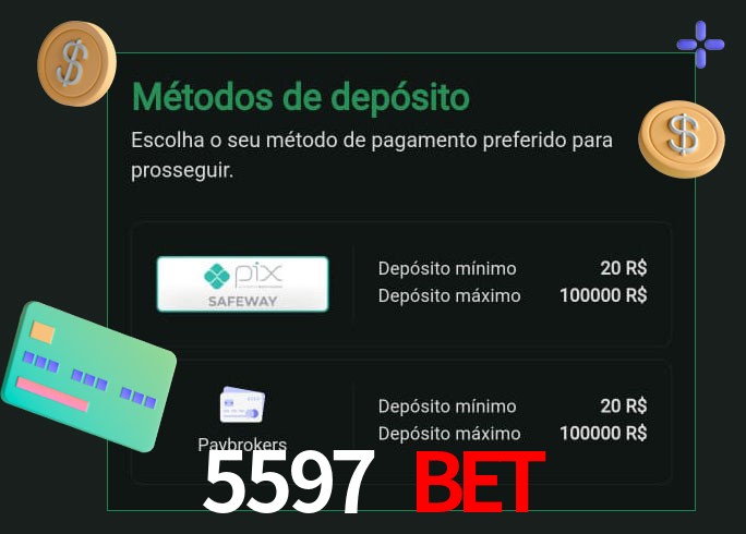 O cassino 5597 bet oferece uma grande variedade de métodos de pagamento